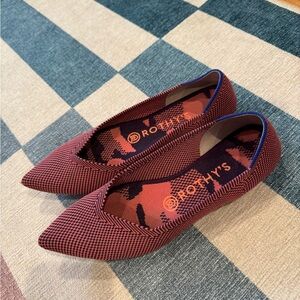 Rothy's Pink and Blue Women's Pointed Flats